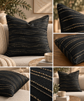 black-gold cushion 45cm