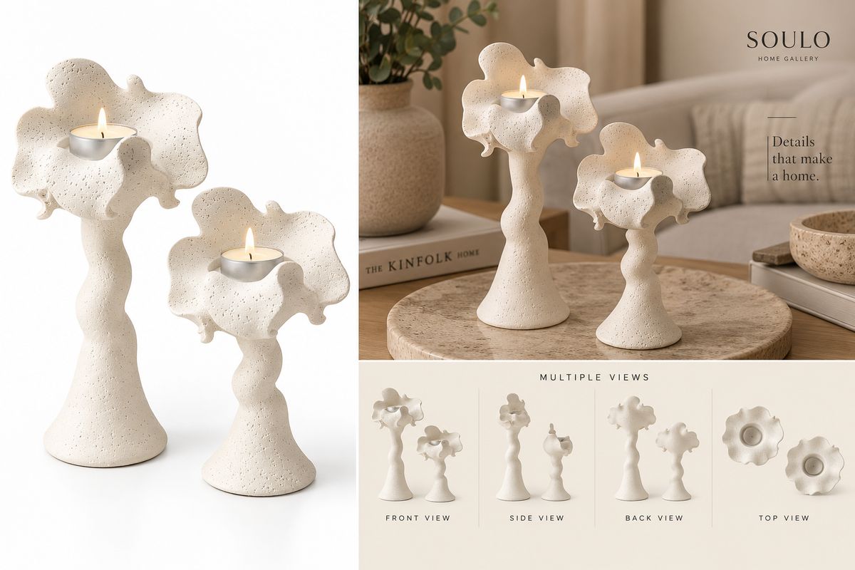 stone candle holder