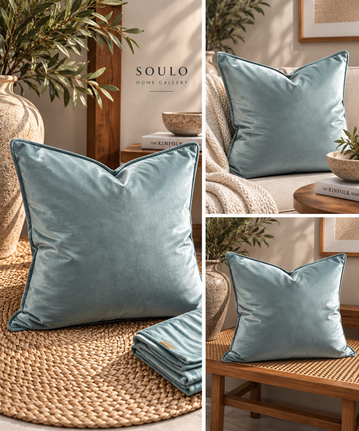 turquiose cushion 60cm